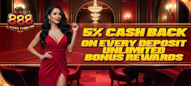 SUPERYUMMY888 5% cashback bonus